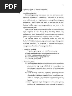 sanhi at epekto ng stress sa mag aaral thesis tungkol sa stress